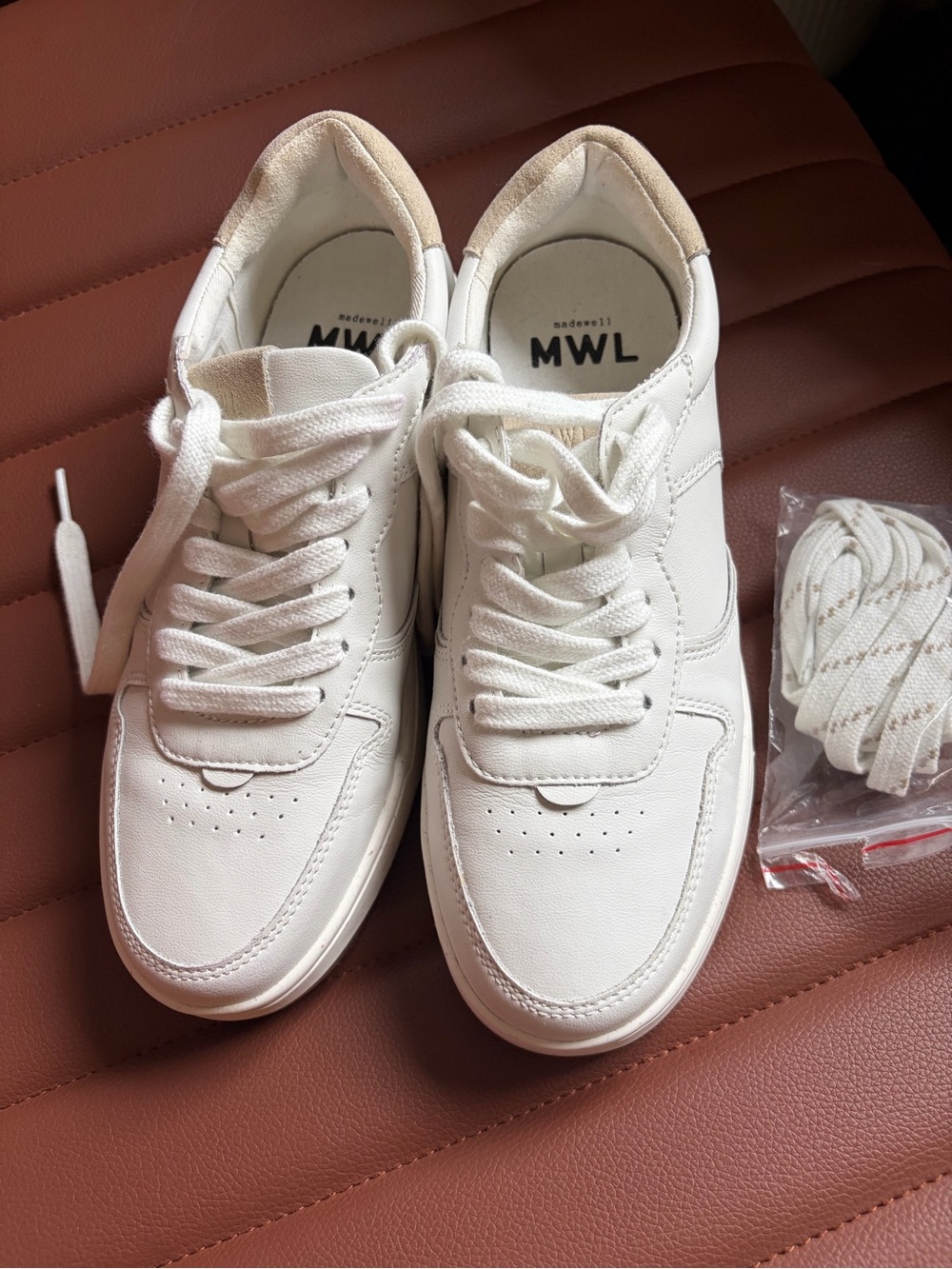 Madewell White Leather Low-Top Sneakers